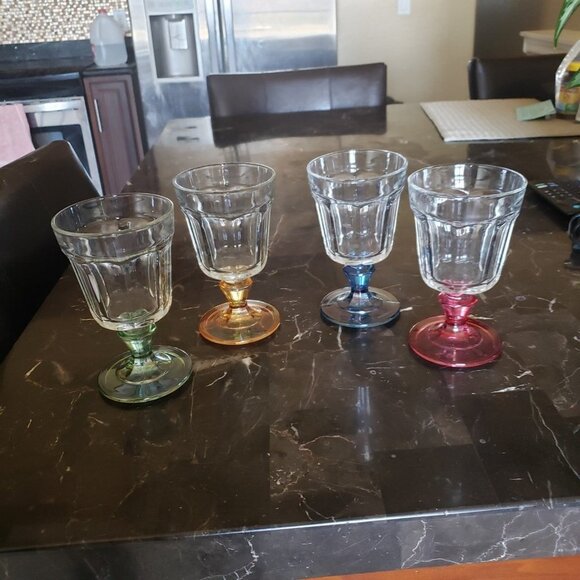 Glassware dessert ice cream set of 4 colorful base mug - Picture 5 of 16